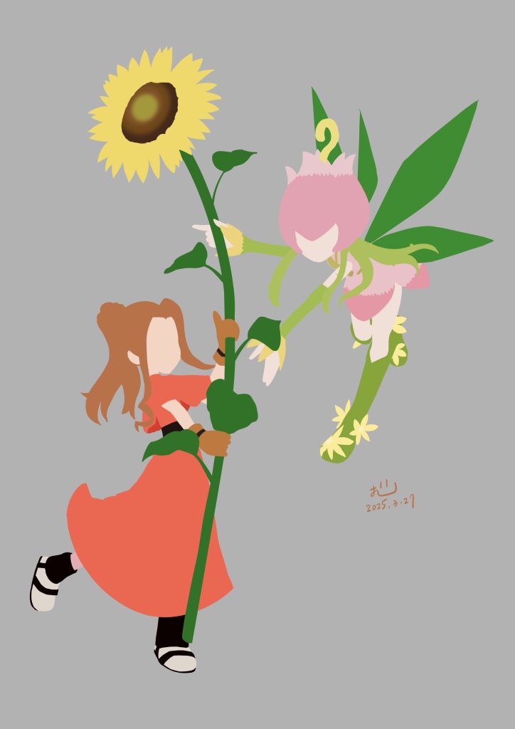 【電繪】純真的進化之光_太刀川美美 與 花仙獸