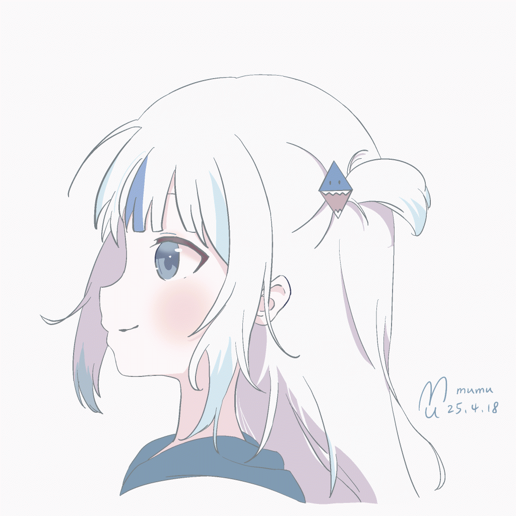 【電繪_GIF+繪製過程】我畫的鯊鯊