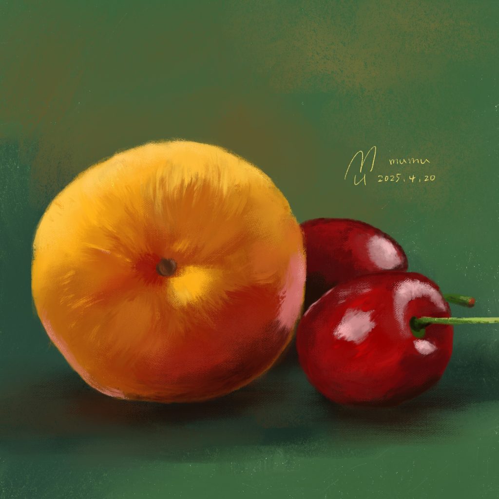 【電繪跟練】油畫_水果