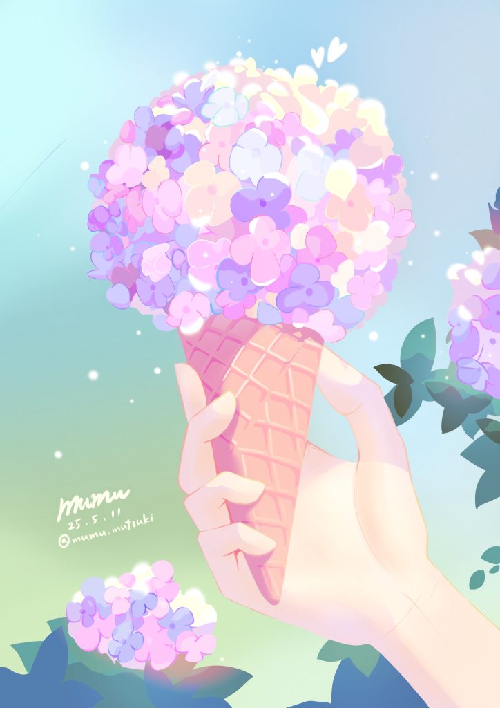 【電繪】冰淇淋花花色彩速塗