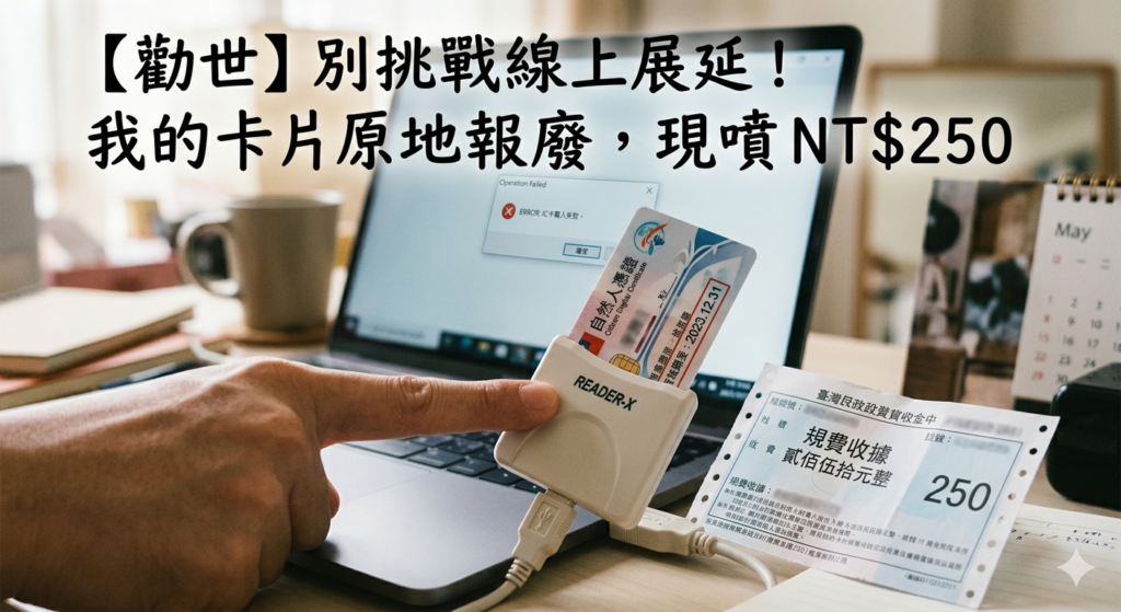 【勸世】別挑戰自然人憑證線上展延